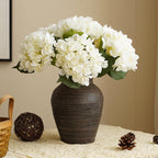 47 cm Hortensia artificiel simple en tissu de soie – Pour décoration intérieure, bouquets de mariage et centres de table