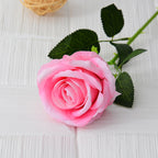 50 cm Roses Artificielles à Texture Réelle Fleurs Factices Douces comme le Velours avec Longues Tiges
