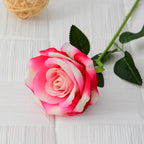 50 cm Roses Artificielles à Texture Réelle Fleurs Factices Douces comme le Velours avec Longues Tiges