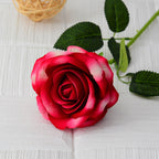 50 cm Roses Artificielles à Texture Réelle Fleurs Factices Douces comme le Velours avec Longues Tiges
