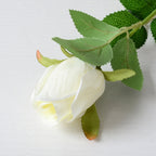 50 cm Boutons de rose artificiels sur tiges – Fleurs factices pour décoration de mariage et d'intérieur