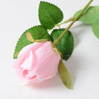 50 cm Boutons de rose artificiels sur tiges – Fleurs factices pour décoration de mariage et d'intérieur