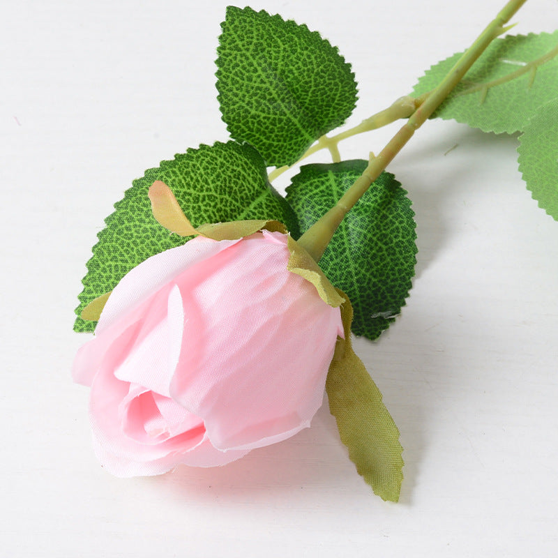 50 cm Boutons de rose artificiels sur tiges – Fleurs factices pour décoration de mariage et d'intérieur