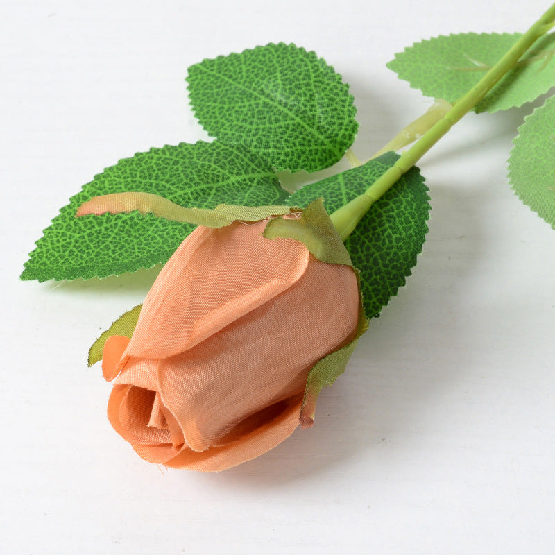 50 cm Boutons de rose artificiels sur tiges – Fleurs factices pour décoration de mariage et d'intérieur