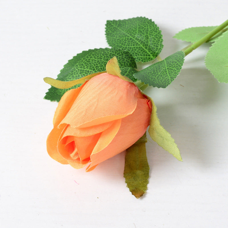 50 cm Boutons de rose artificiels sur tiges – Fleurs factices pour décoration de mariage et d'intérieur