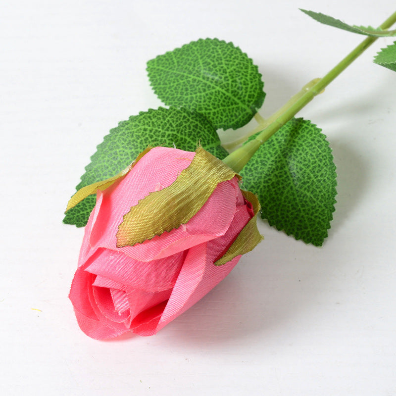 50 cm Boutons de rose artificiels sur tiges – Fleurs factices pour décoration de mariage et d'intérieur