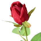 50 cm Boutons de rose artificiels sur tiges – Fleurs factices pour décoration de mariage et d'intérieur