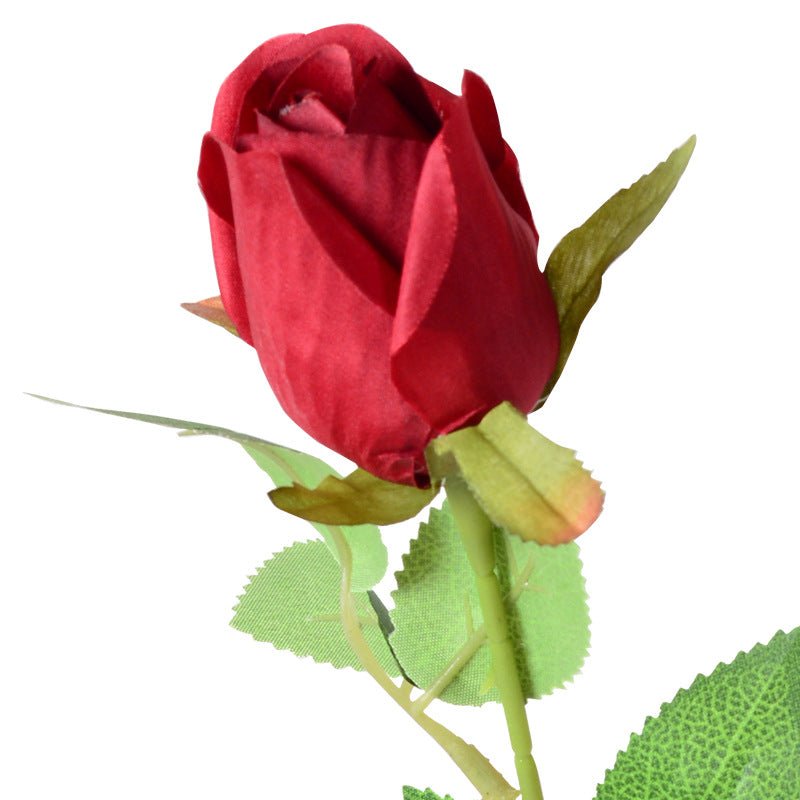 50 cm Boutons de rose artificiels sur tiges – Fleurs factices pour décoration de mariage et d'intérieur
