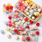 20 têtes de petite rose artificielle – Pour décoration intérieure, centre de table et mariage