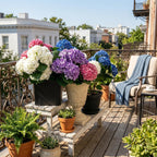 60cm Hortensia Artificielle Touché Réel Résistante UV – Fleur Fausse pour Extérieur, Jardin & Balcon