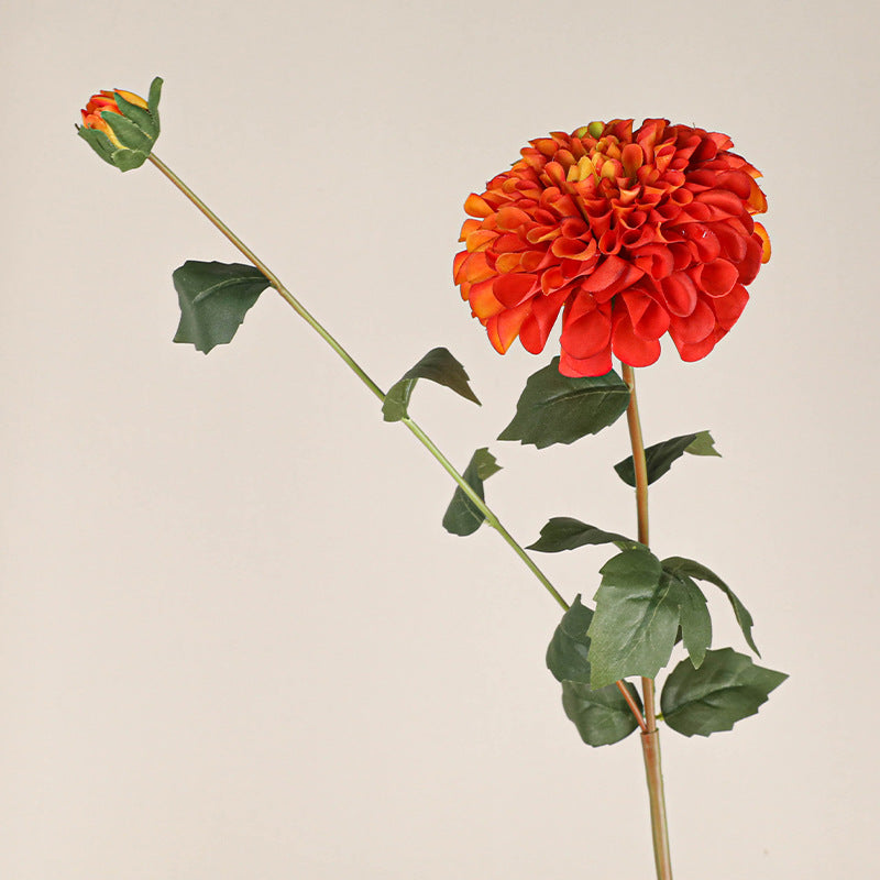 78 cm Dahlia simulé fleur pour la décoration d'automne à la couleur de coucher de soleil
