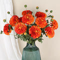 Dahlia artificiel 78 cm couleur coucher de soleil – Décoration florale d’automne