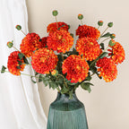 78 cm Dahlia simulé fleur pour la décoration d'automne à la couleur de coucher de soleil