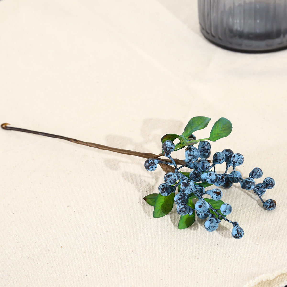 Branche de baies artificielles en plastique, 23 cm, rouge, décoration de Noël, mariage, intérieur