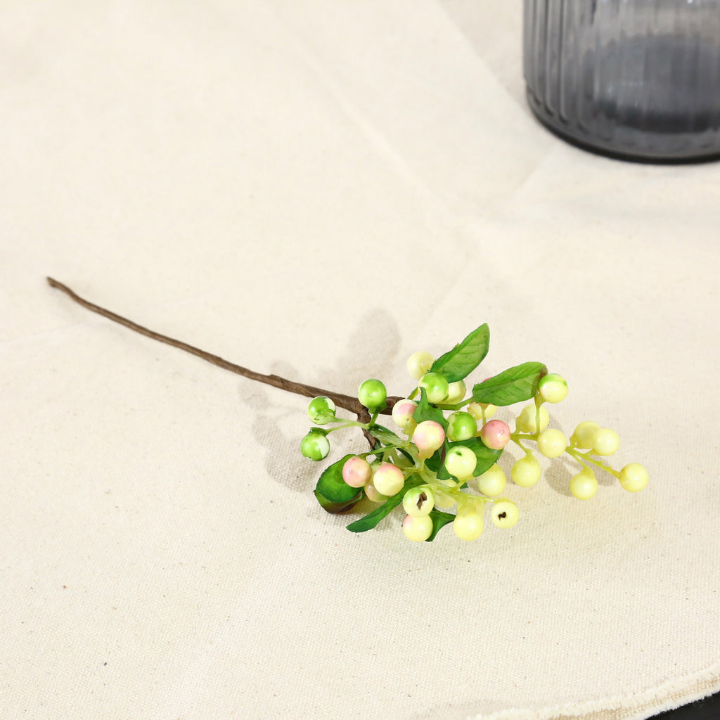 Branche de baies artificielles en plastique, 23 cm, rouge, décoration de Noël, mariage, intérieur