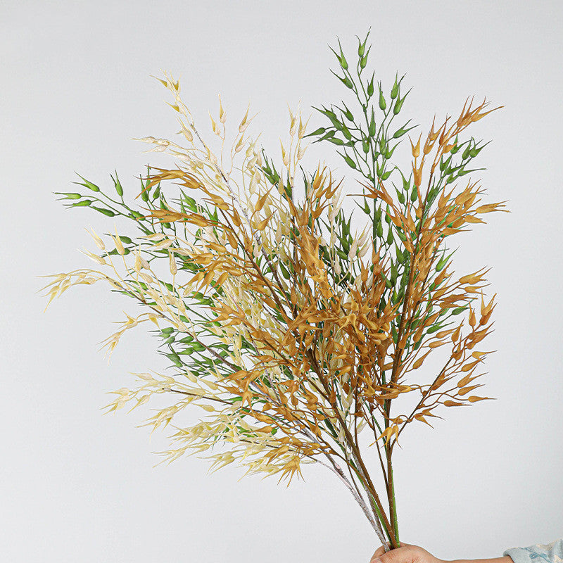 97 cm Branches d'avoine simulées à la couleur d'automne très hautes avec 5 divisions