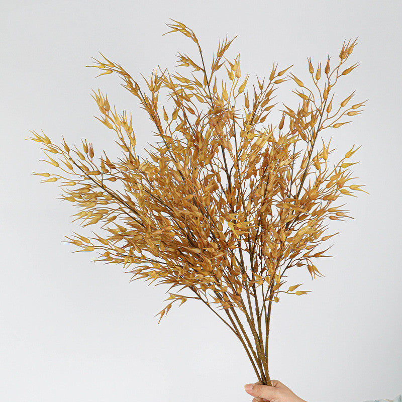 97 cm Branches d'avoine simulées à la couleur d'automne très hautes avec 5 divisions