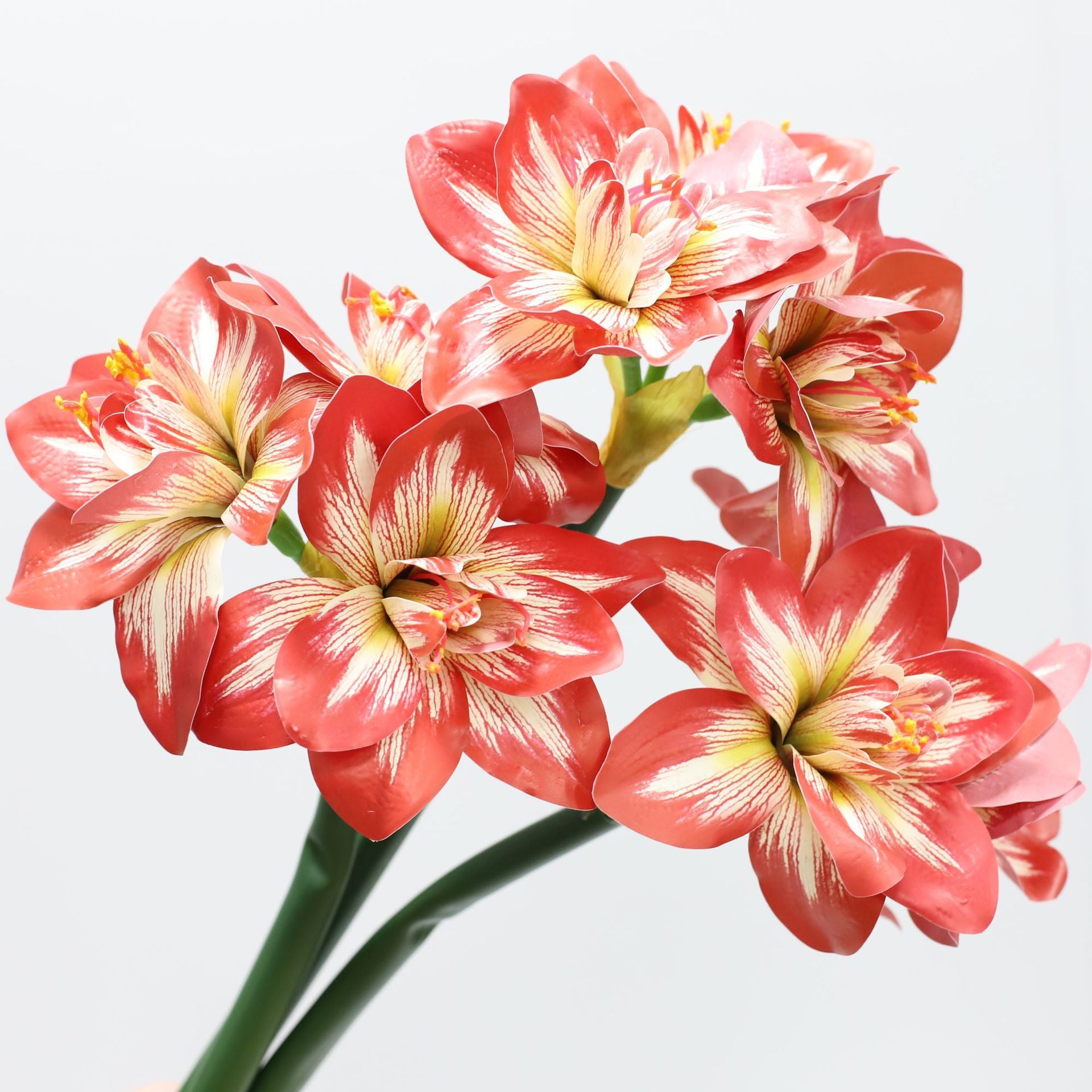 62cm Amaryllis Artificielle - Fleur Fausse Realiste pour Decoration Interieure Déco de Noël