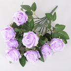 43cm Bouquet de Roses Artificielles à 9 Têtes pour Compositions de Mariage et Décoration Intérieure