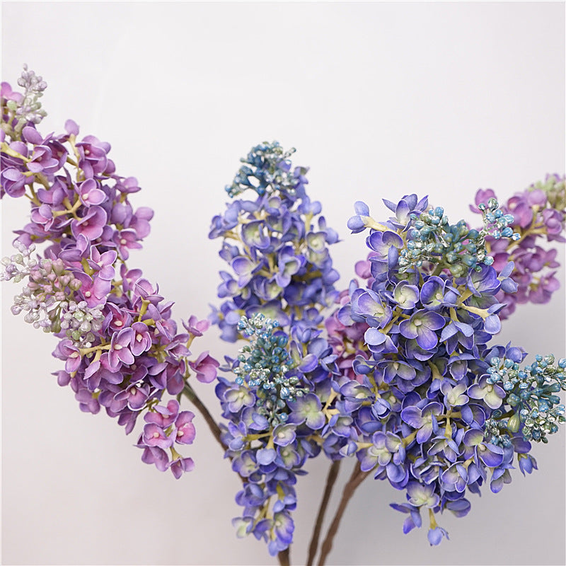 Branche Artificielle Lilas 64cm Tige de Fleur Fausse Real Touch Violet - Pour Composition Florale, Bouquet Mariage ou Décoration Maison