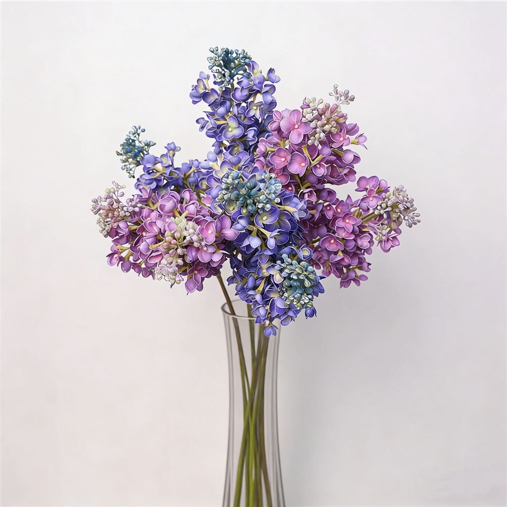 Branche de lilas artificielle 64 cm – Tige réaliste violette pour bouquet, mariage et décoration intérieure