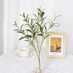48cm Branche d'olivier artificielle verte - 6 branches avec fruits