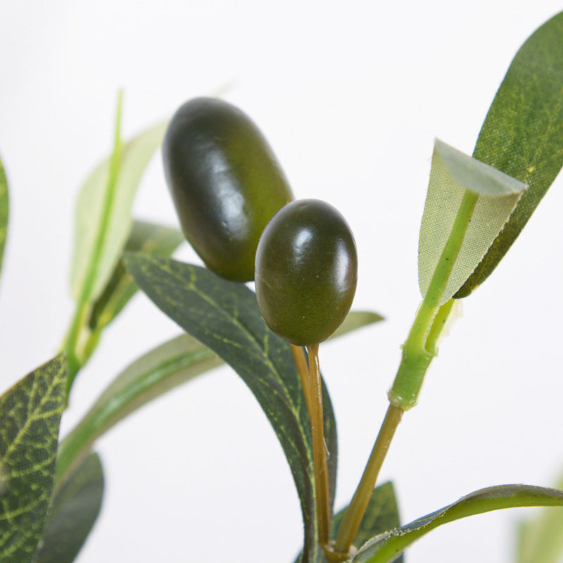 48cm Branche d'olivier artificielle verte - 6 branches avec fruits