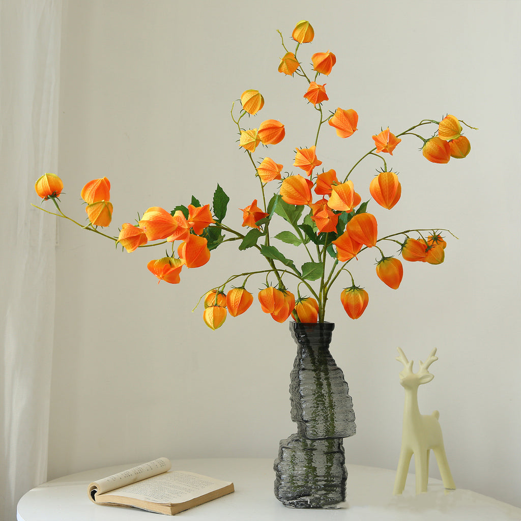 Branche unique de physalis artificiel de 88 cm