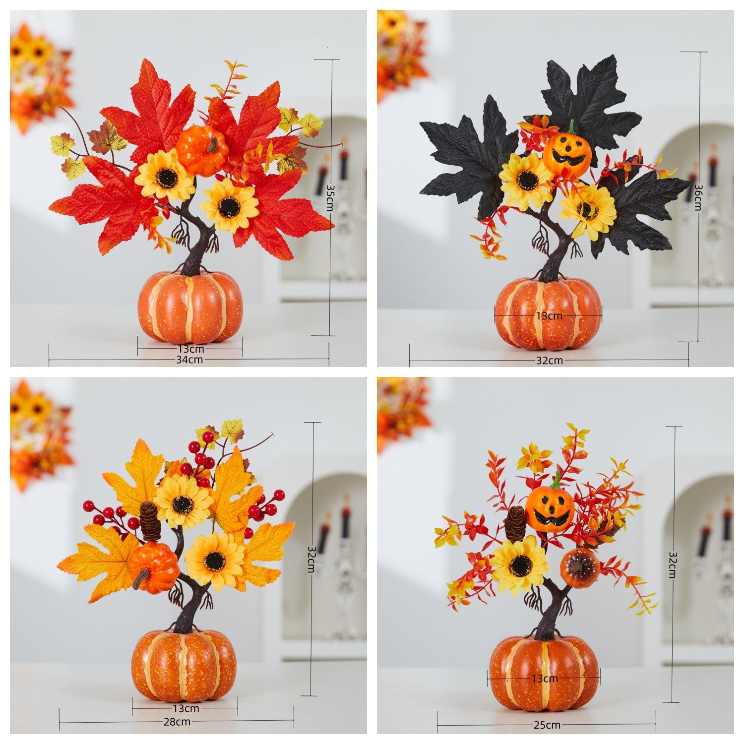 Citrouilles simulées décoration d'Halloween et d'automne