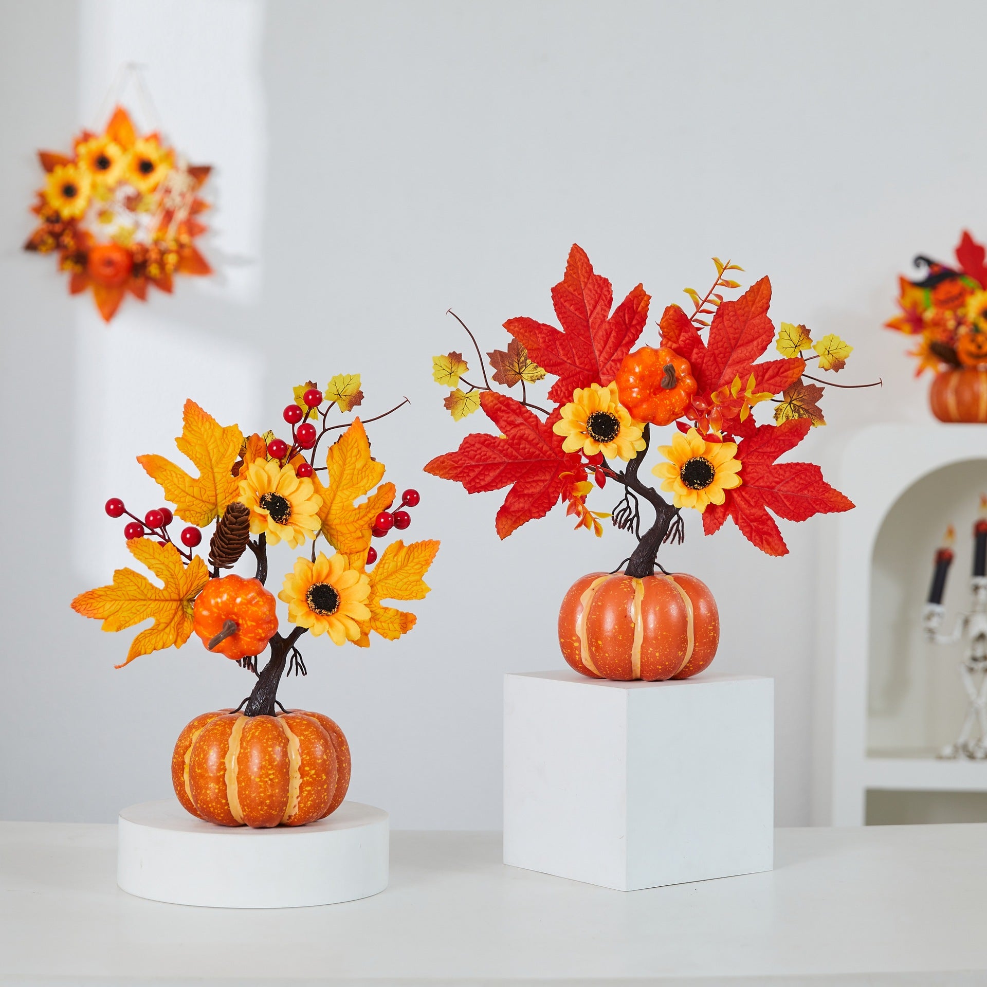 Citrouilles simulées décoration d'Halloween et d'automne
