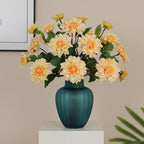 62 cm Dahlias artificielles Tiges – Pour bouquets de mariage, décoration intérieure, centres de table et arrangements floraux de table