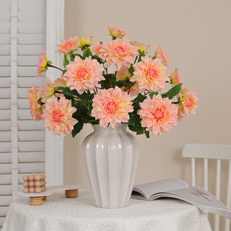 62 cm Dahlias artificielles Tiges – Pour bouquets de mariage, décoration intérieure, centres de table et arrangements floraux de table
