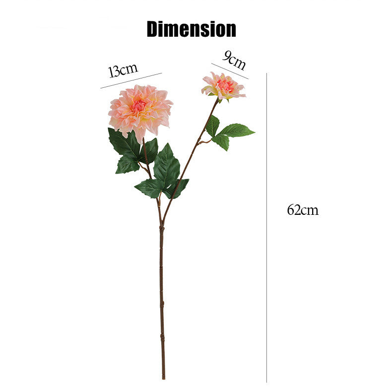 62 cm Dahlias artificielles Tiges – Pour bouquets de mariage, décoration intérieure, centres de table et arrangements floraux de table