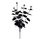 33 cm Feuilles d'eucalyptus noires pour la décoration d'Halloween