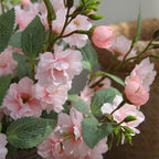 45 cm Fleur artificielle de camélia en soie – Groupe de 5 tiges