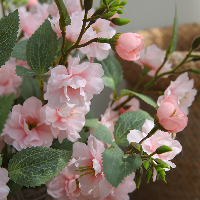 45 cm Fleur artificielle de camélia en soie – Groupe de 5 tiges
