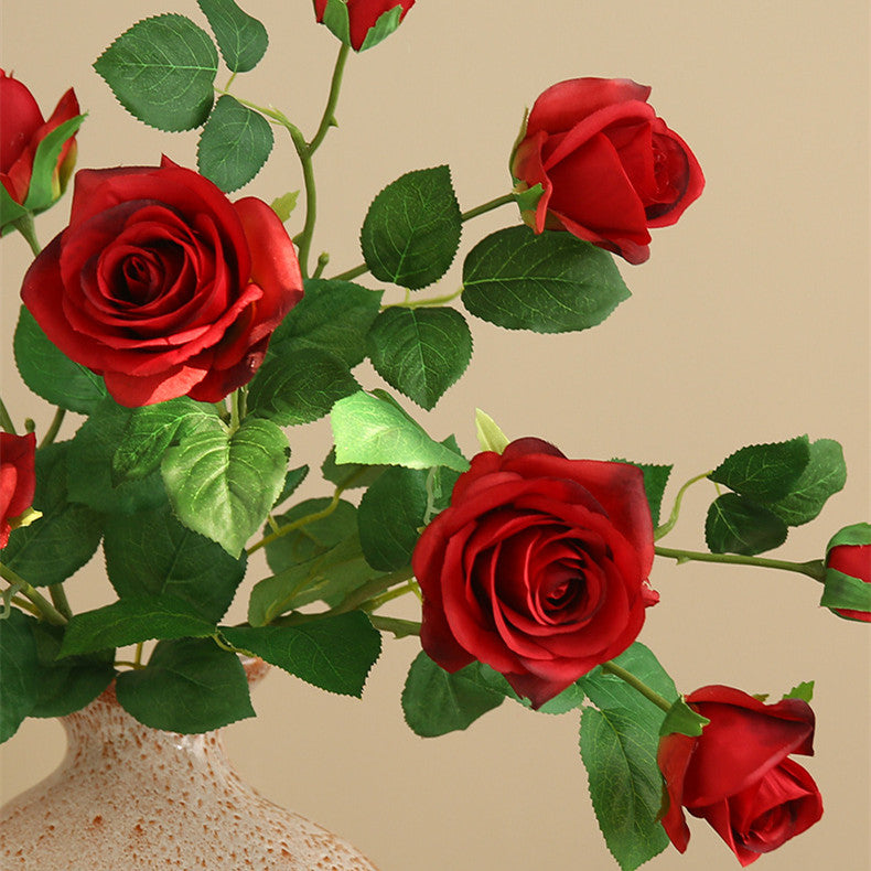 55 cm Fleur artificielle Rose Alice à 3 têtes Pour décoration intérieure, bouquets de mariage et centres de table