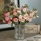 45 cm Fleur artificielle de camélia en soie – Groupe de 5 tiges