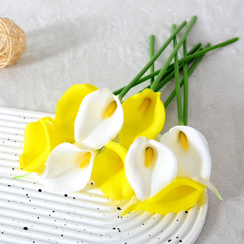 8 tiges de 34cm - Fleurs de calla artificielles - Pour mariage et décoration intérieure