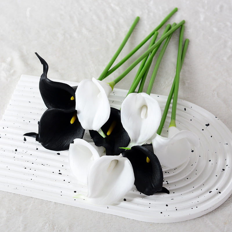 8 tiges de 34cm - Fleurs de calla artificielles - Pour mariage et décoration intérieure