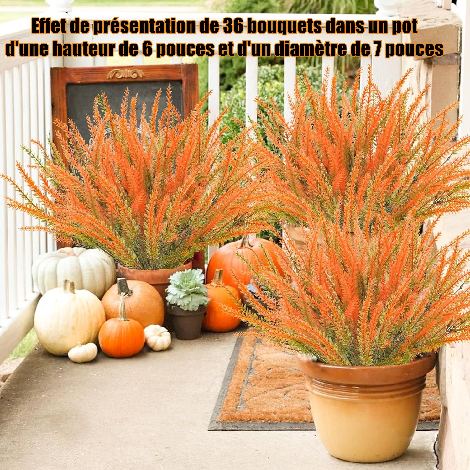 Fleurs et plantes d'automne artificielles pour l'extérieur Résistantes aux UV Plantes d'automne artificielles