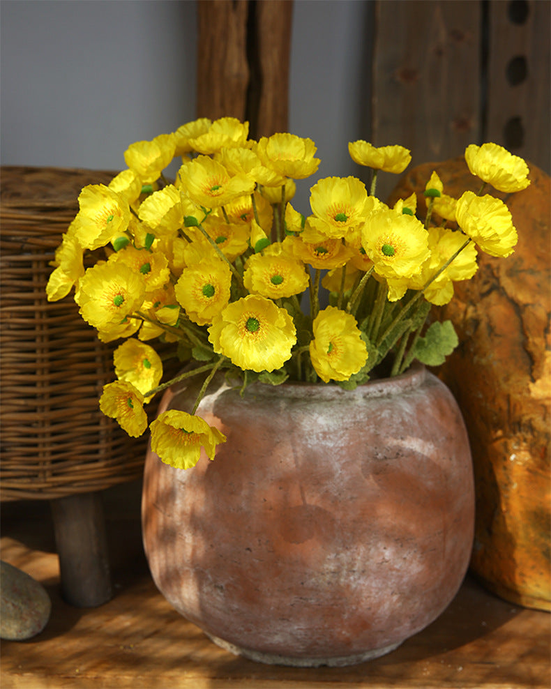 Fleurs de pavot artificielles de 60 cm pour la décoration de jardin