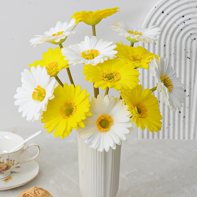 30 cm Gérbera artificielle - Fleur artificielle à texture PU tactile