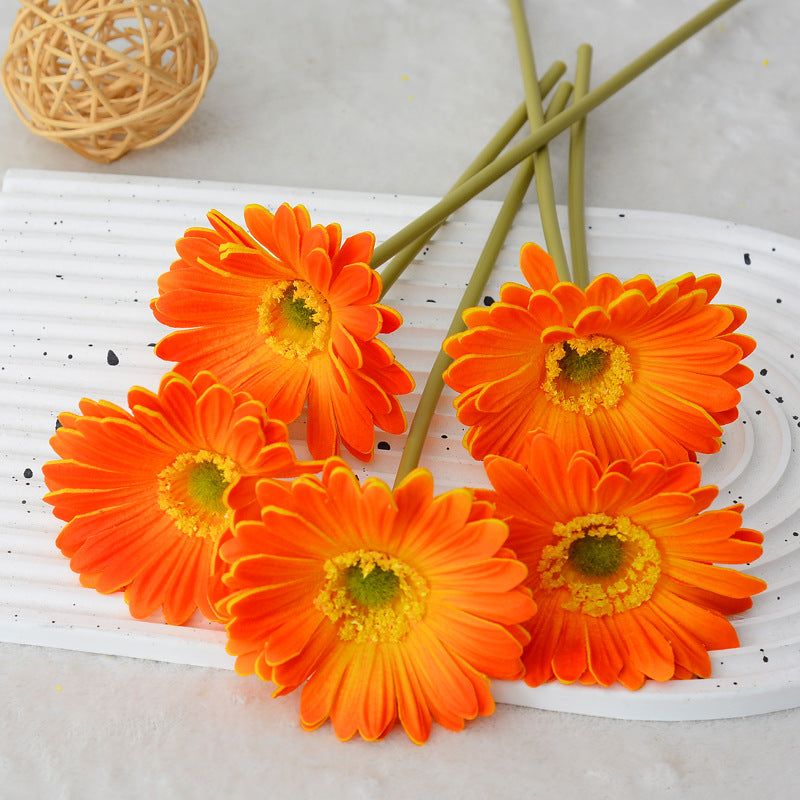 30 cm Gérbera artificielle - Fleur artificielle à texture PU tactile