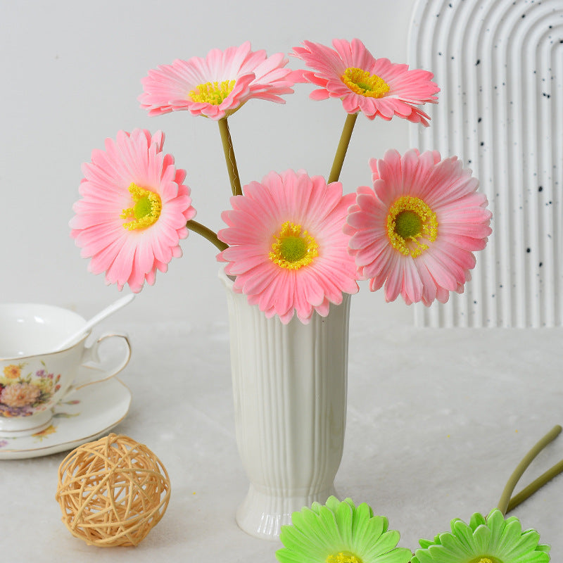 30 cm Gérbera artificielle - Fleur artificielle à texture PU tactile