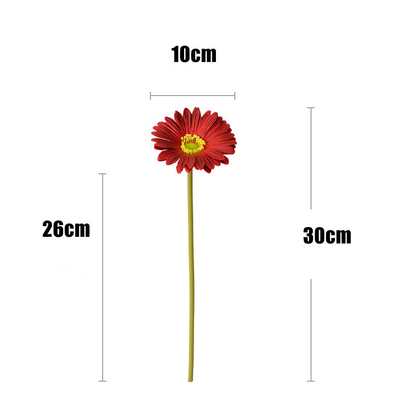 30 cm Gérbera artificielle - Fleur artificielle à texture PU tactile