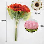 Gros vente de bouquets de tournesols artificiels taille 35 cm