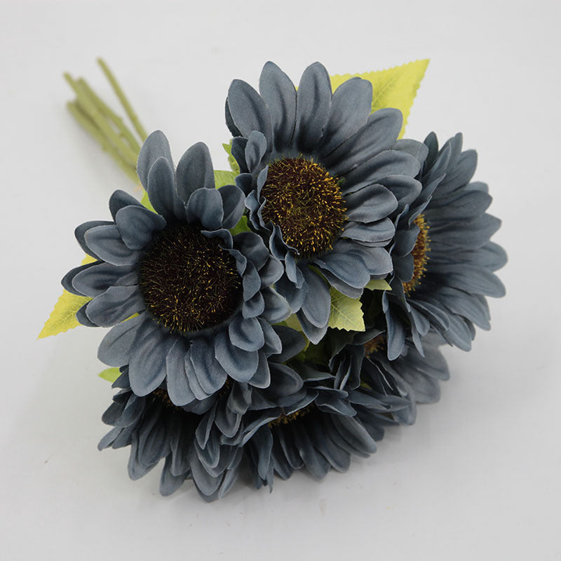 Gros vente de bouquets de tournesols artificiels taille 35 cm