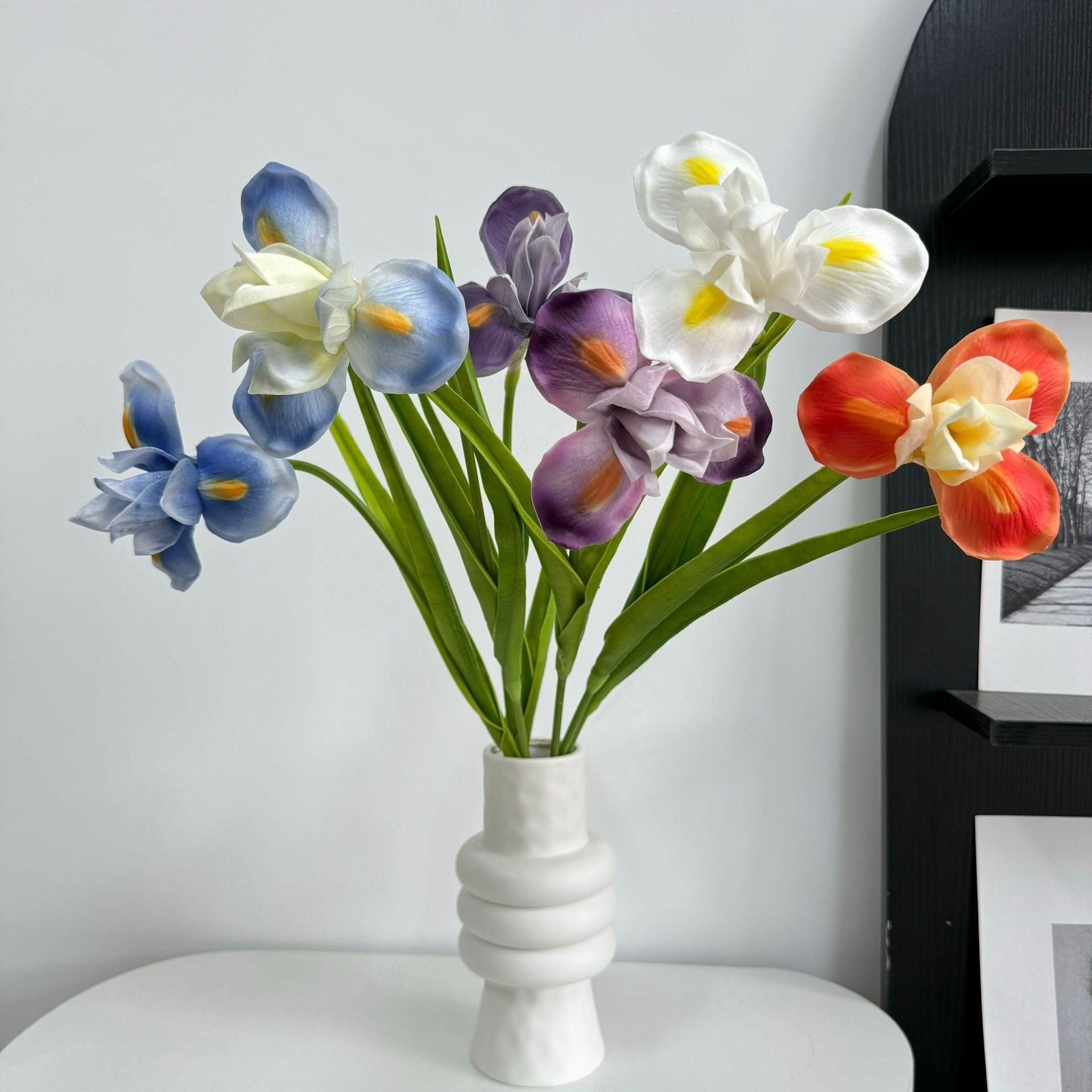 Gros vente de fleurs artificielles d'iris Touch Real de 55 cm
