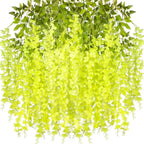 Lot de 12 guirlandes de glycine artificielle pour jardin, cour et décoration extérieure